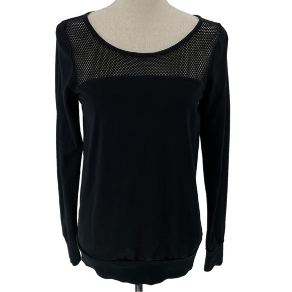 Fabletics Weston Mesh Yoke/Open Back Long Sleeve w/Thumb Holes Sweatshirt - Sz S - Picture 1 of 12
